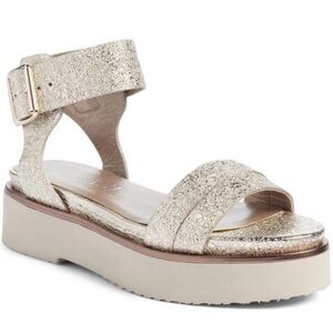 AGL Platinum Quarter Strap Platform Sandals size 40